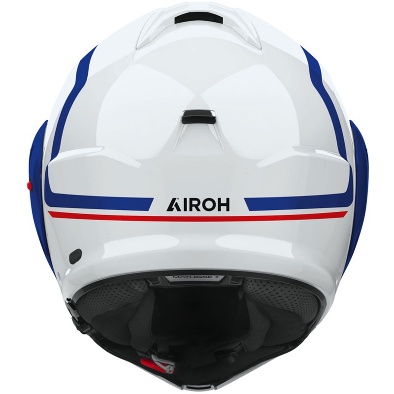 Casco da moto Airoh Mathisse 2 Genius blu-rosso lucido