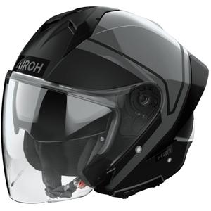 Casco moto jet Airoh H21 Square nero opaco-lucido-grigio