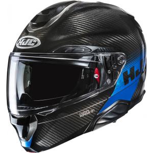 Casco da moto flip-up HJC RPHA 91 CARBON Elig MC2 nero-blu