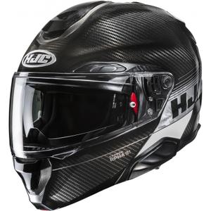 Casco da moto flip-up HJC RPHA 91 CARBON Elig MC5 nero-grigio