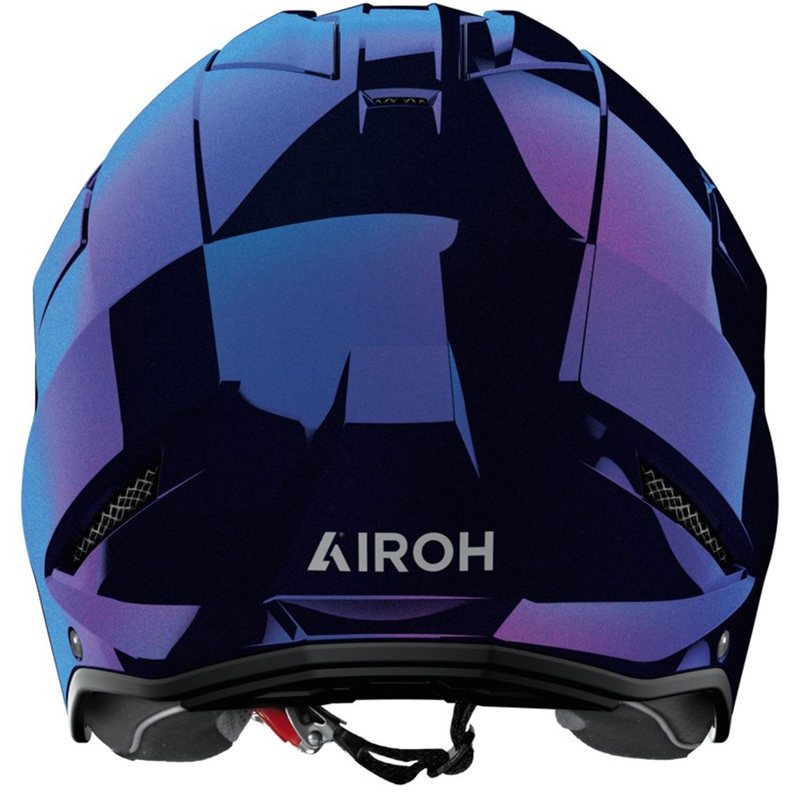 Casco da moto trial Airoh Kombakt Shimmer viola-blu lucido