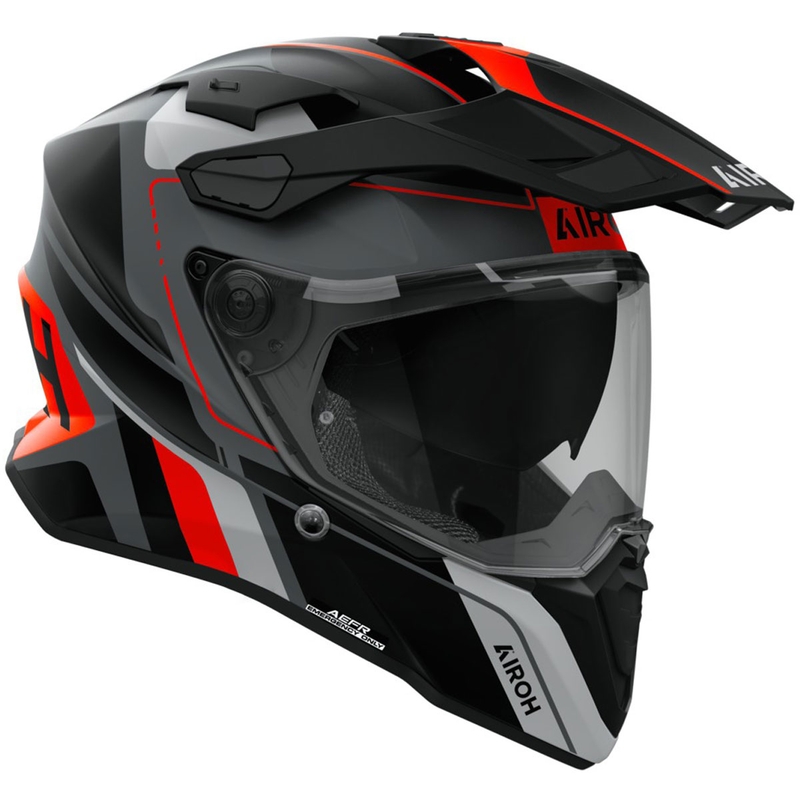 Casco enduro Airoh Commander 2 Skip arancione opaco