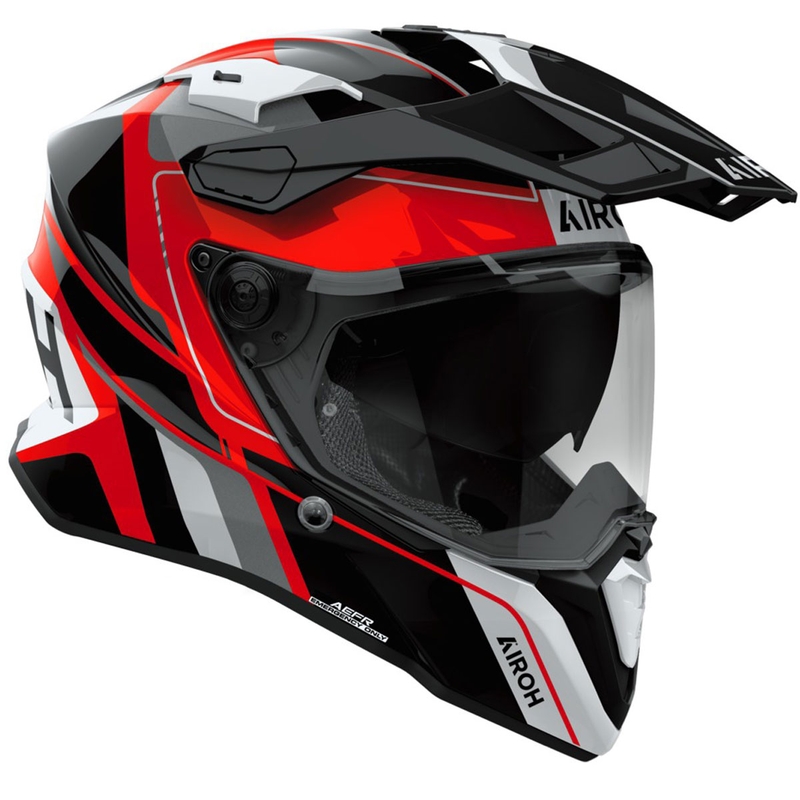 Casco enduro Airoh Commander 2 Skip rosso lucido