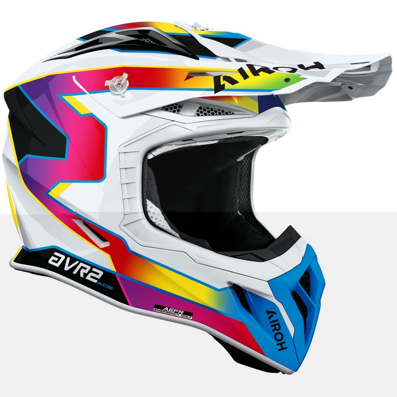 Casco da motocross Airoh Aviator ACE 2 Sunrise lucido multicolore