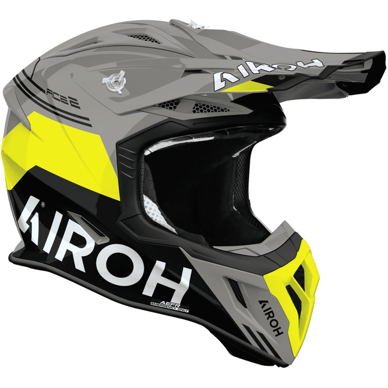 Casco da motocross Airoh Aviator ACE 2 Fury giallo lucido
