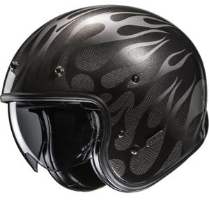 Casco da moto jet HJC V31 Firo MC5 nero-grigio