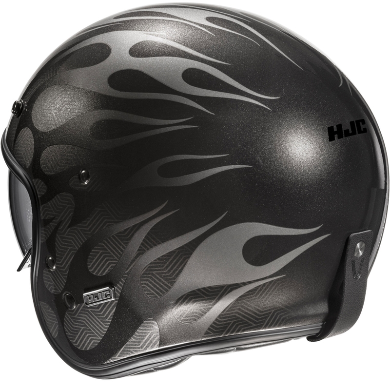Casco da moto jet HJC V31 Firo MC5 nero-grigio