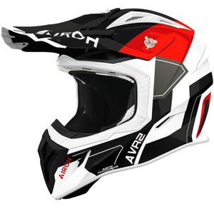 Casco da motocross Airoh Aviator ACE 2 Shield rosso lucido