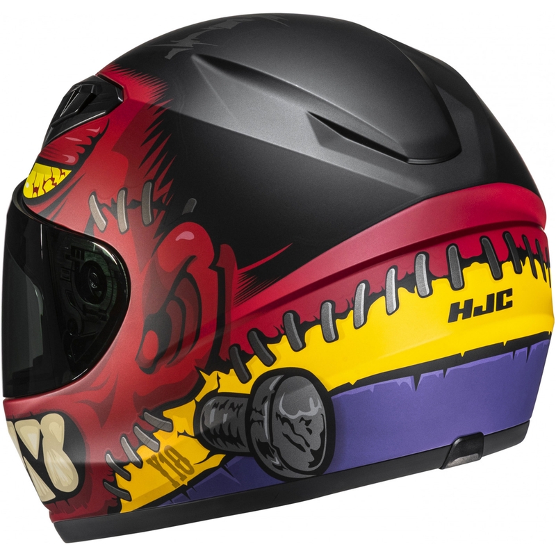 Casco integrale da moto per bambini HJC Y10 Frank MC1SF rosso-nero-giallo
