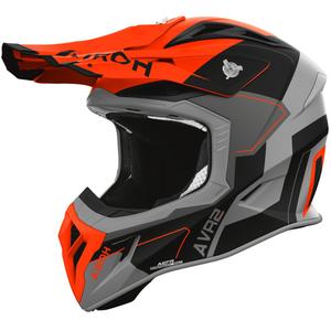 Casco da motocross Airoh Aviator ACE 2 Shield arancione opaco