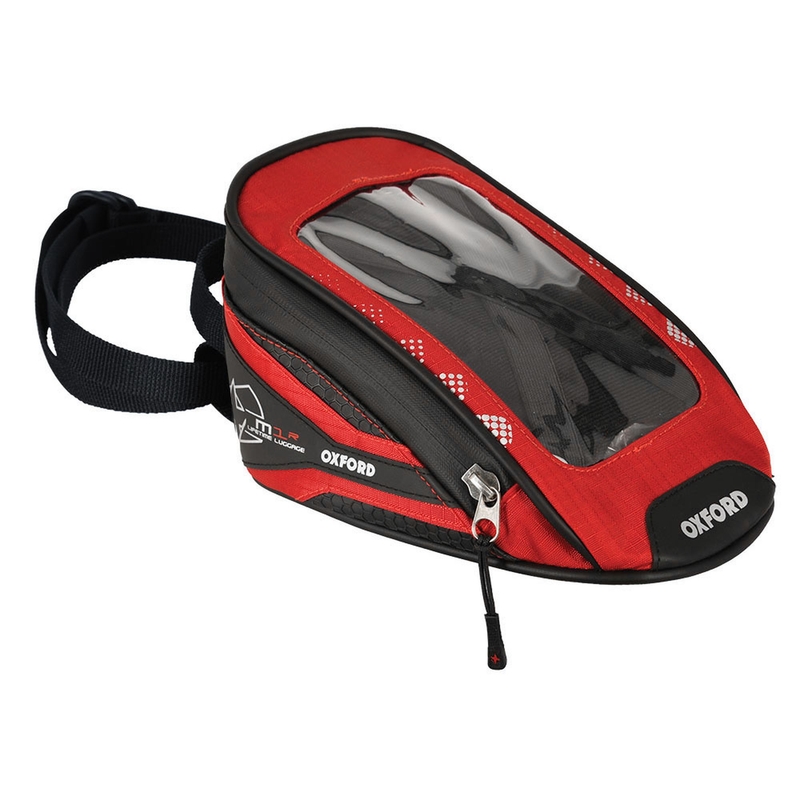 Borsa da serbatoio per moto Oxford M1R Micro nero-rosso