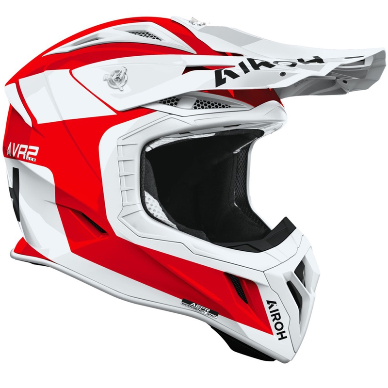 Casco da motocross Airoh Aviator ACE 2 Iron rosso lucido
