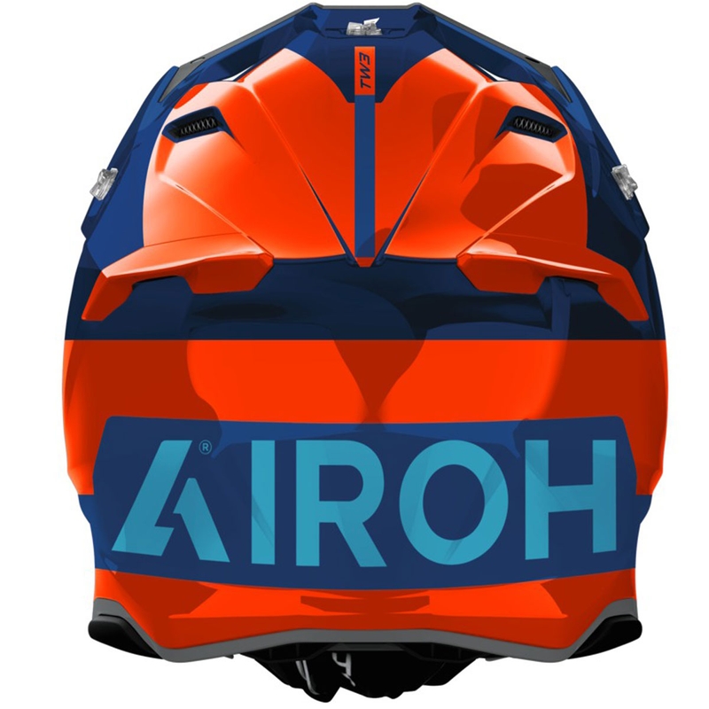 Casco da motocross Airoh Twist 3 Fancy lucido fluo arancione-blu