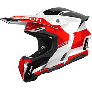 Casco da motocross Airoh Twist 3 Fancy rosso lucido