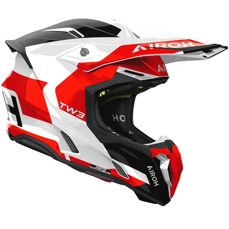 Casco da motocross Airoh Twist 3 Fancy rosso lucido