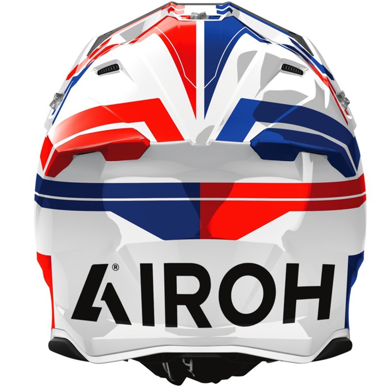 Casco da motocross Airoh Twist 3 Dynasty blu-rosso lucido