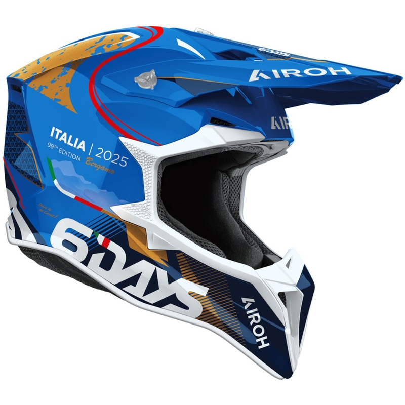 Casco da motocross Airoh Wraaap 6DAYS ® ITALY lucido