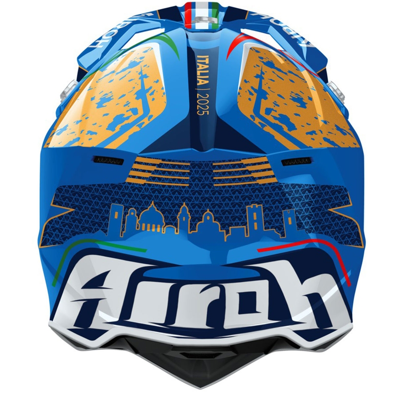 Casco da motocross Airoh Wraaap 6DAYS ® ITALY lucido