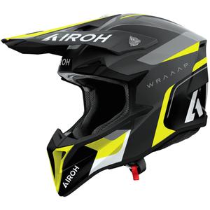 Casco da motocross Airoh Wraaap Conquer giallo opaco