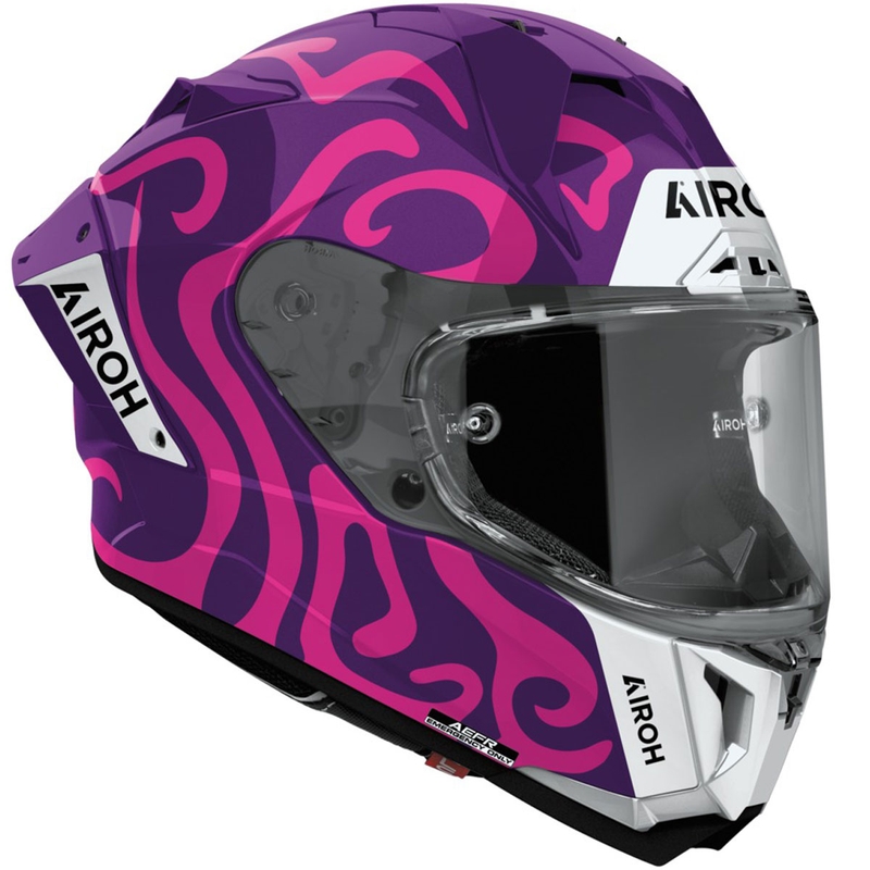 Casco integrale da moto Airoh GP800 Swain viola lucido