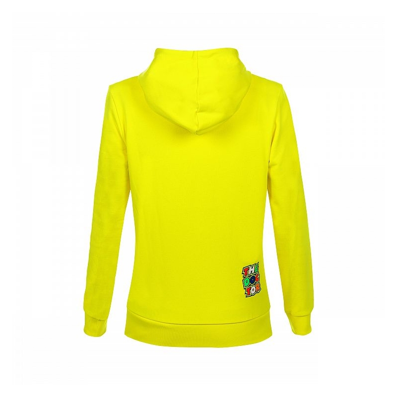 Dámská mikina VR46 Valentino Rossi STRIPES Fleece žlutá