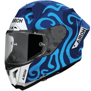 Casco integrale da moto Airoh GP800 Swain blu lucido