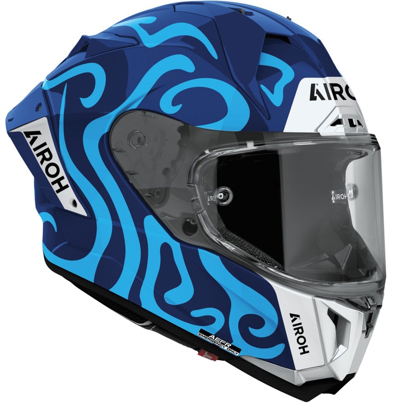 Casco integrale da moto Airoh GP800 Swain blu lucido