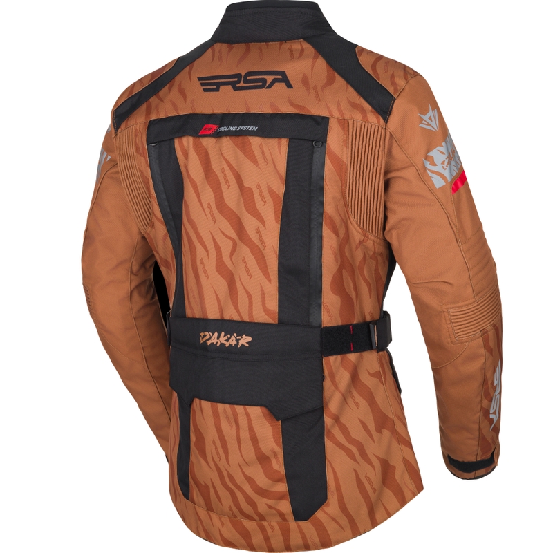 Giacca da moto da donna RSA Dakar 2 sabbia-nero-rosso