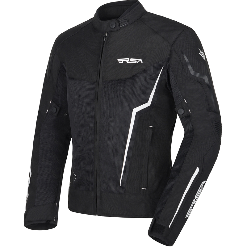 Giacca da moto da donna RSA Bolt nera-bianca