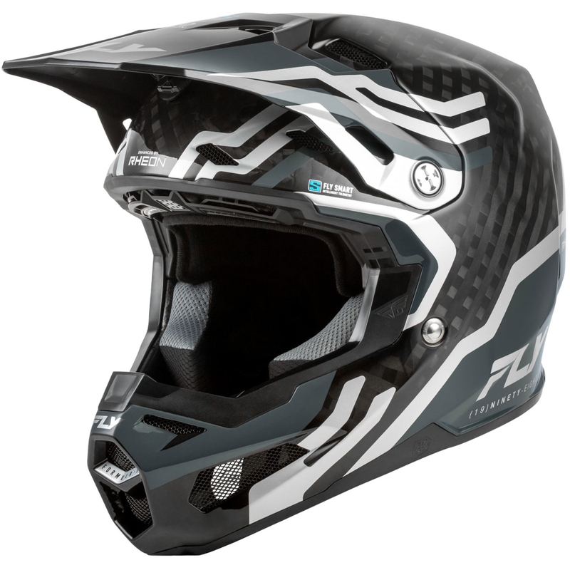 Casco da motocross FLY Racing Formula S Carbon Byte carbonio-grigio-argento