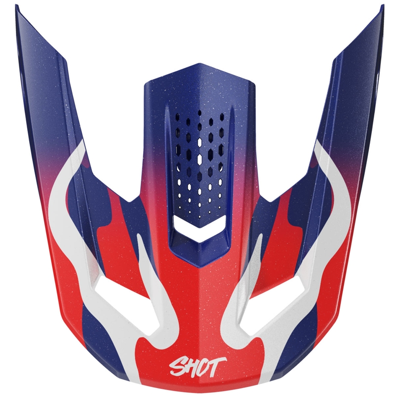 Visiera per caschi Shot Speed Beast blu perla-rosso