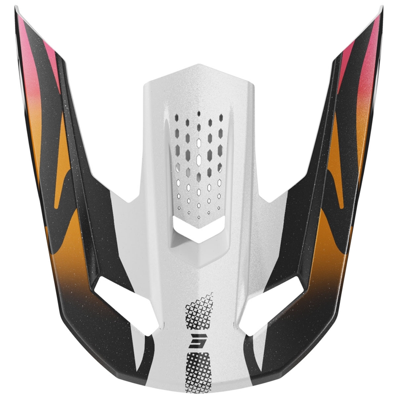 Visiera casco Shot Speed Wave perla nero-bianco