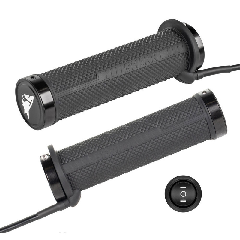 Manopole riscaldate Shark Lock-On nere