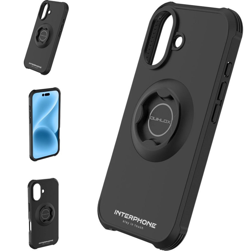 Interphone QUIKLOX Tetraforce-Custodia per telefono Apple iPhone 17 nera