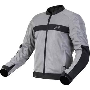 Giacca da moto Ozone Dart argento-nero