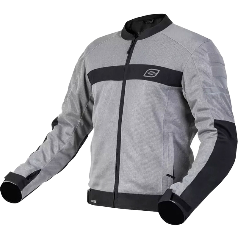 Giacca da moto Ozone Dart argento-nero