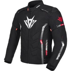 Giacca da moto RSA Rider nera-bianca-rossa