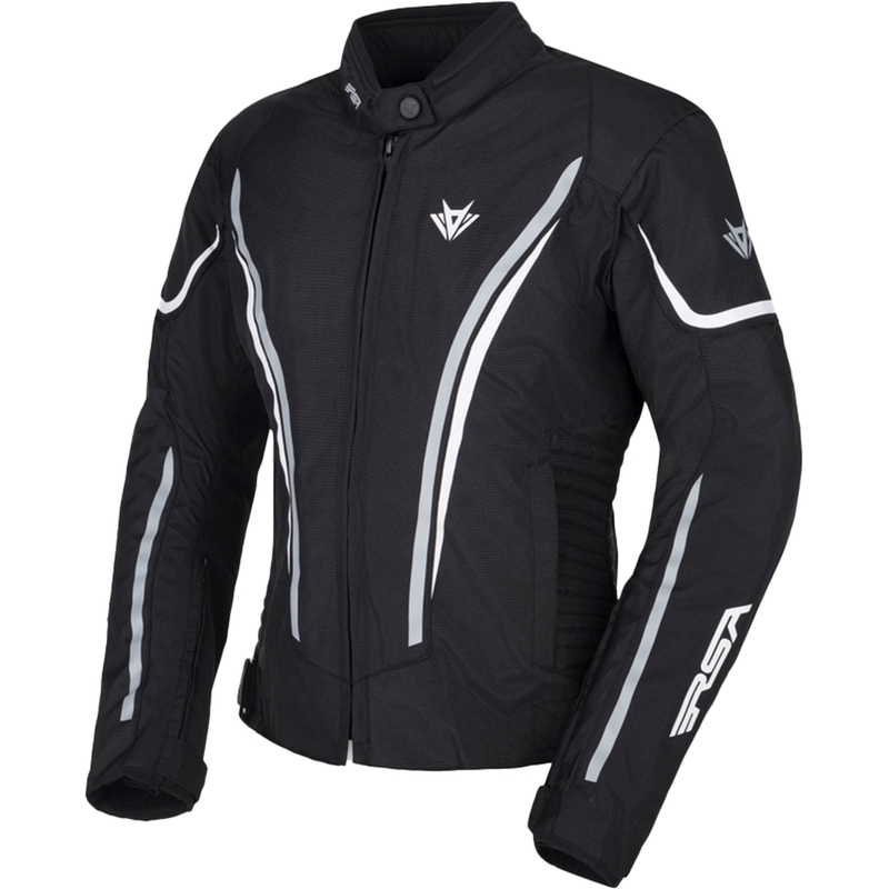 Giacca da moto RSA Wasp nero-grigio-bianco da donna