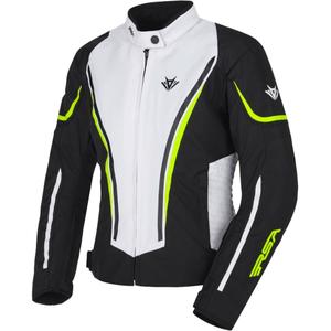 Giacca da moto RSA Wasp Bianco-Nero-Giallo Fluo da donna