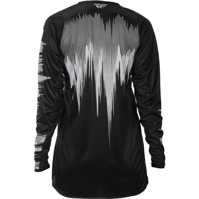 Maglia da motocross da donna FLY Racing Lite nera-grigia-bianca