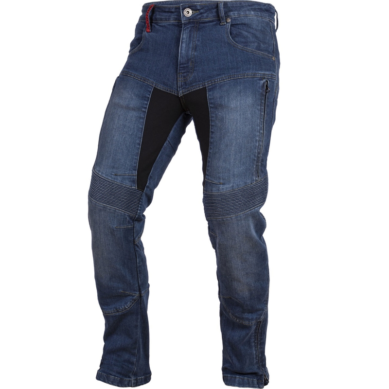 Jeans da motociclista Ayrton 505, blu slavato