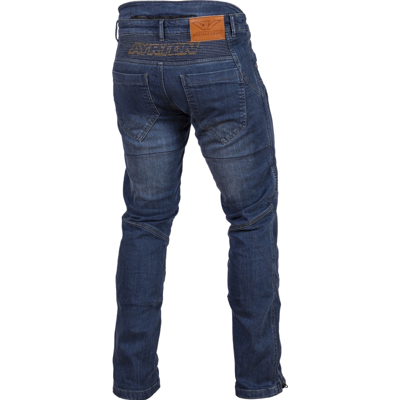 Jeans da motociclista Ayrton 505, blu slavato