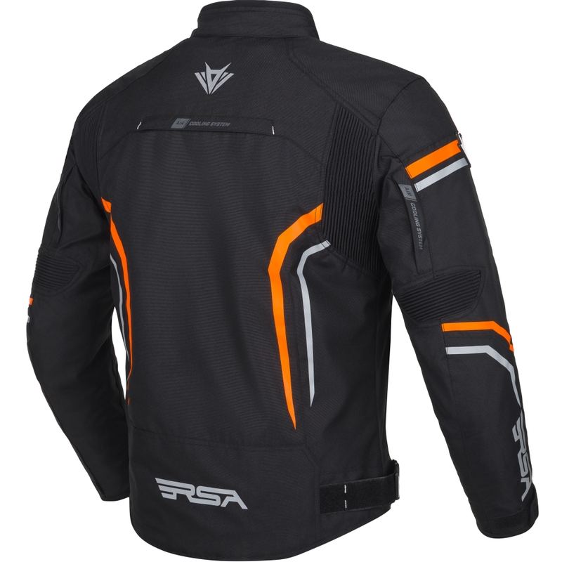 Giacca da moto RSA Compact 2 nero-grigio-arancio