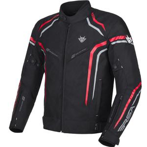 Giacca da moto RSA Compact 2 nero-grigio-rosso