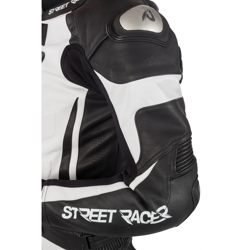 Tuta da uomo Street Racer Fasttrack in bianco e nero Saldi