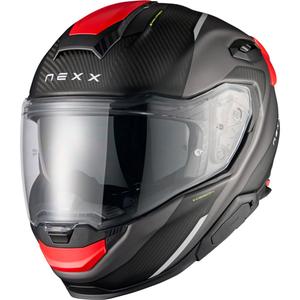 Casco integrale da moto Nexx X.TR Rush nero opaco-rosso