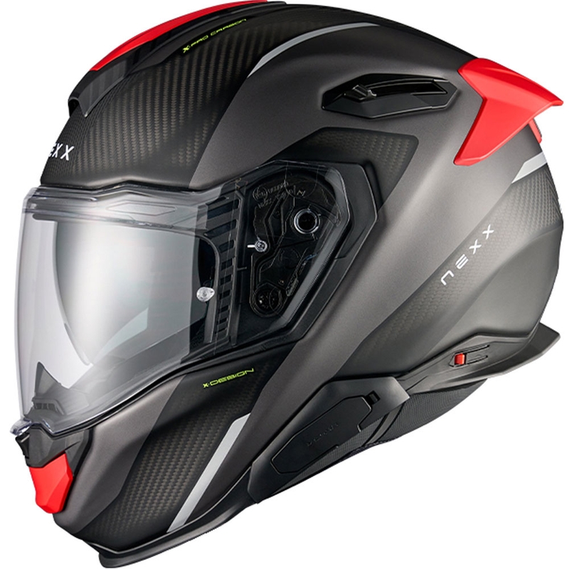 Casco integrale da moto Nexx X.TR Rush nero opaco-rosso