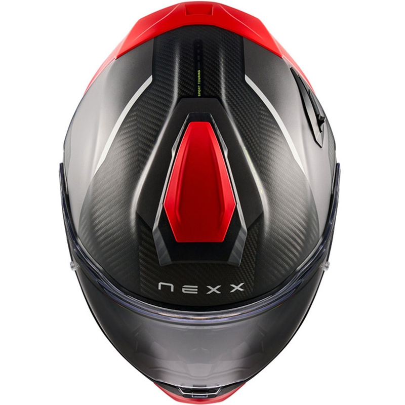 Casco integrale da moto Nexx X.TR Rush nero opaco-rosso