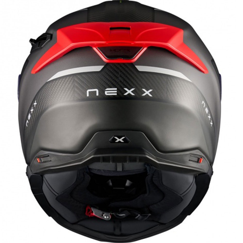 Casco integrale da moto Nexx X.TR Rush nero opaco-rosso