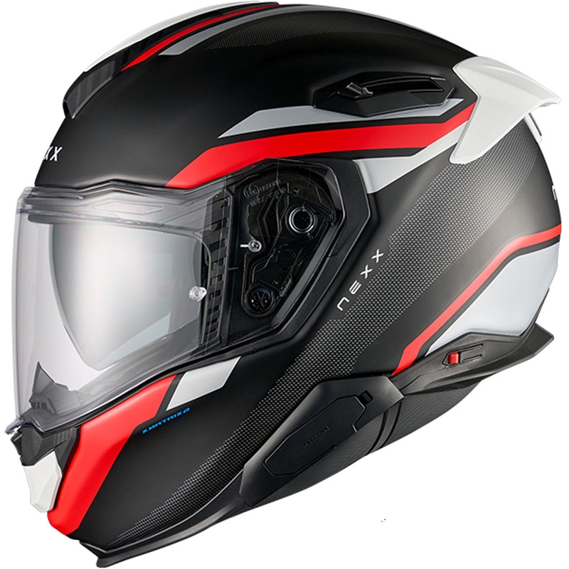 Casco integrale da moto Nexx X.TR Quanta nero opaco-rosso